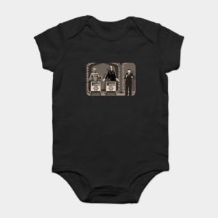 Double Over (Sepia) (Universal Monsters/Price is Right) Baby Bodysuit